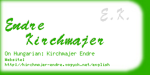 endre kirchmajer business card